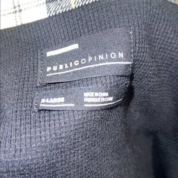 PUBLIC OPINION Lined Plaid Flannel Over Shirt Shirt Jacket-XL - Picture 8 of 9